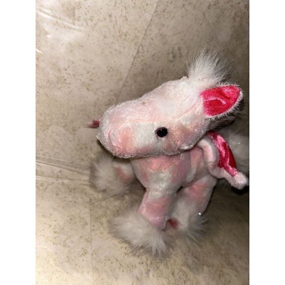 Dan Dee Pink Flying Horse Pegasus Unicorn Plush 7" Stuffed Animal With Bow - Picture 3 of 11